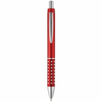 Ручка пластиковая шариковая "Bling", красный/серебристый