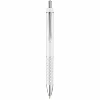 Ручка пластиковая шариковая "Bling", белый/серебристый