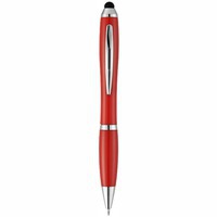 Ручка-стилус шариковая "Nash", красный/серебристый