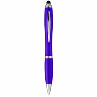 Ручка-стилус шариковая "Nash", пурпурный/серебристый