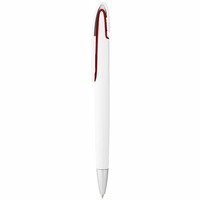 Ручка пластиковая шариковая "Rio", белый/красный