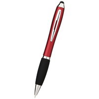 Ручка-стилус шариковая "Nash", красный/черный/серебристый