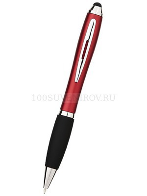 Фото Ручка-стилус шариковая "Nash" (красный, черный, серебристый)