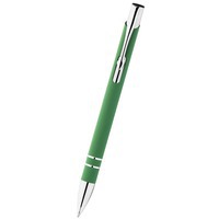 Ручка металлическая шариковая "Cork", зеленый/серебристый