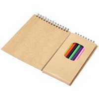 Набор бумажный для раскрашивания VINCENT: цветные карандаши, блокнот