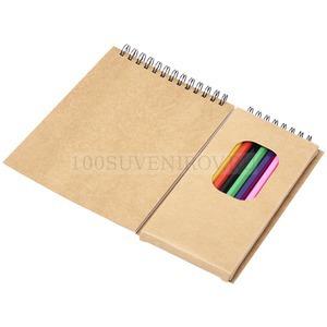 Фото Бумажный набор для раскрашивания VINCENT: цветные карандаши, блокнот