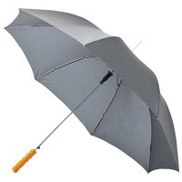 Большой зонт-трость LISA, полуавтомат, с деревянной ручкой под нанесение логотипа трафаретной печатью, d102 х 83 см