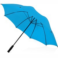 Зонт-трость "Yfke", голубой/черный