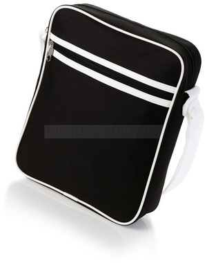 Фото Небольшая сумка для планшета 13 SAN DIEGO через плечо, 22 х 7 х 27 см (черный, белый)