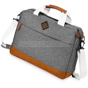 Фото Конференц-сумка "Echo" для ноутбука 15,6" «Avenue» (серый меланж, коричневый)