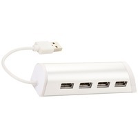 USB Hub-разветвитель на 4 порта с подставкой для телефона, 10,8 х 2,7 х 3 см, длина кабеля 16 см.