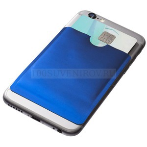 Фото Бумажник для карт с RFID-чипом для смартфона (ярко-синий)