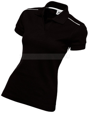 Фото Рубашка поло "Backhand" женская «Slazenger» (чёрный, белый) XL