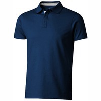 Рубашка поло "Hacker" мужская, темно-синий/серый, M