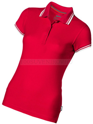 Фото Рубашка поло "Deuce" женская «Slazenger» (красный, белый) 2XL