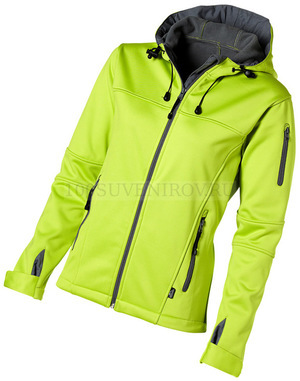 Фото Куртка софтшел "Match" женская «Slazenger» (светло-зеленый, серый) 2XL