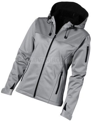 Фото Куртка софтшел "Match" женская «Slazenger» (серый, черный) 2XL