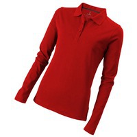 Рубашка поло "Oakville" женская с длинным рукавом, красный, 2XL