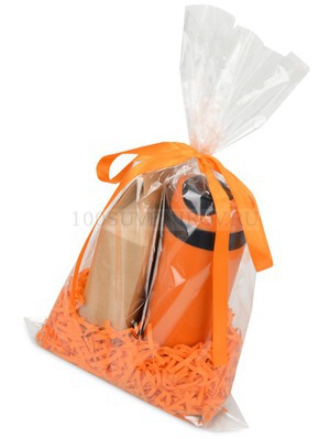 Фото Подарочный оранжевый набор LEVITA: термокружка, листовой чай в красивой упаковке