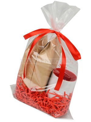 Фото Подарочный набор красный из керамики TEA ROOM с двумя видами чая в красивой упаковке
