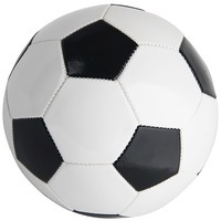 Мяч футбольный надувной; D=22  см; PU и кожаный