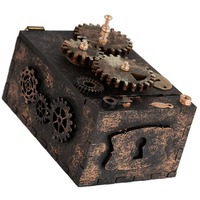 Шкатулка с секретом Gearbox, малая и подарок из дерева