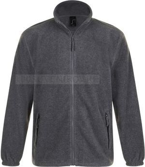 Фото Мужская куртка серая меланж NORTH для вышивки, размер 4XL