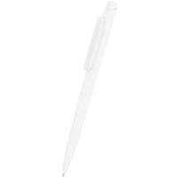 Ручка белая из пластика овая шариковая "ЭТЮД"