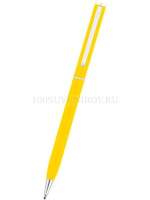 Фото Желтая ручка из металла ическая шариковая "АТРИУМ"