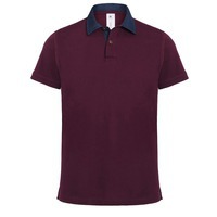 Фото Рубашка поло мужская DNM Forward бордовый/синий джинс S от модного бренда БиЭнСи