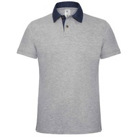 Картинка Рубашка поло мужская DNM Forward серый меланж/синий джинс L от популярного бренда BNC