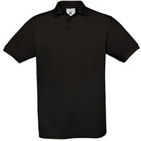 Рубашка поло рекламная SAFRAN черная, XL