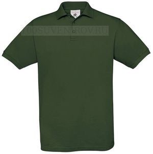 Фото Эксклюзивная рубашка поло SAFRAN темно-зеленая с вышивкой, размер L