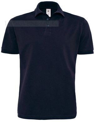 Фото Брендовая рубашка поло HEAVYMILL темно-синяя для шелкографии, размер S