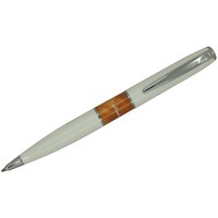 Ручка шариковая Libra, белый/оранжевый/серебристый