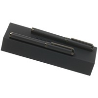 Подарочный набор: ручка перьевая, ручка роллер, черный