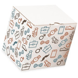 Фото Подарочная коробка белая из картона CAMO