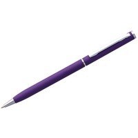 Ручка шариковая фиолетовая из металла Hotel Chrome, ver.2