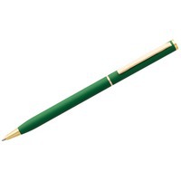 Ручка шариковая зеленая из металла Hotel Gold, ver.2