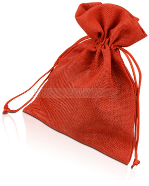 Фото Подарочный мешочек красный средний с термотрансфером
