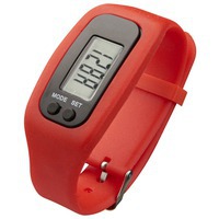 Смарт красный из силикона часы с шагомером GET-FIT