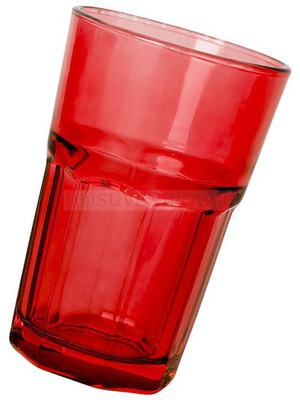 Фото Стакан GLASS, красный, 320 мл, стекло