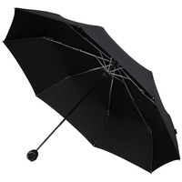 Зонт складной черный FLOYD с кольцом