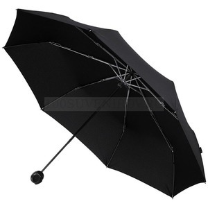 Фото Складной зонт черный FLOYD с кольцом