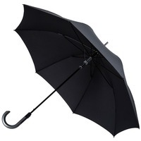 Зонт-трость E.703, черный и подарок летний