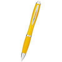 Ручка пластиковая шариковая "Nash", желтый/серебристый