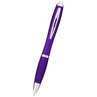 Ручка пластиковая шариковая "Nash", пурпурный/серебристый