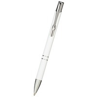 Ручка металлическая шариковая «Moneta», белый/серебристый