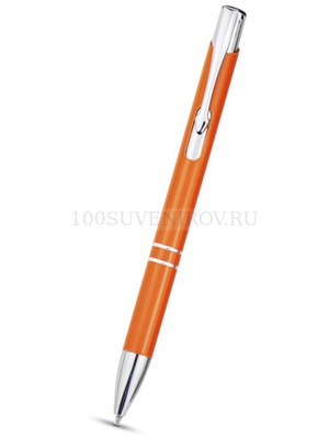 Фото Ручка металлическая шариковая «Moneta» (оранжевый, серебристый)