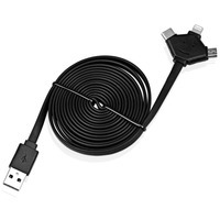 USB-переходник черный из пластика XOOPAR W CABLE 3 в 1